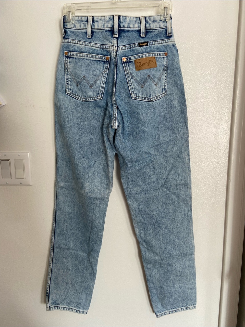 Womens Wrangler Light Wash Straight Leg Jeans